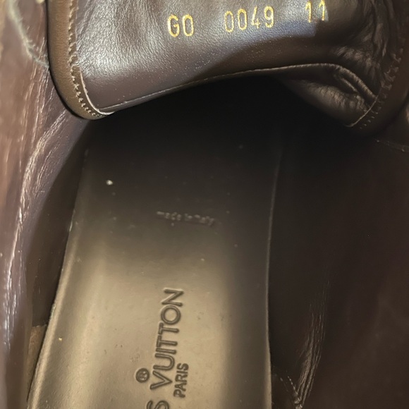 Louis Vuitton Men’s Sneakers Size 12 Us Brown Large Logo Euc - Picture 7 of 8